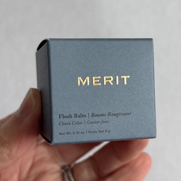 Merit Flush Balm Cream Blush in Cheeky Pink Lightweight Buildable New In Box - Picture 2 of 9